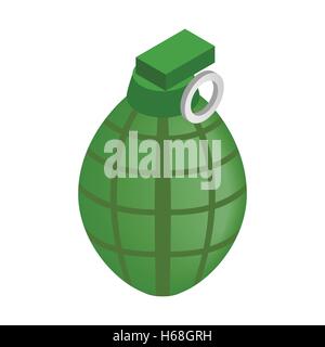 Grenade à main icône 3D isométrique Illustration de Vecteur
