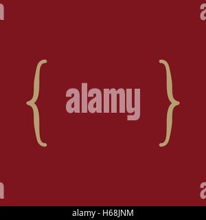 L'icône d'accolade. Symbole de soumission. Télévision Illustration de Vecteur