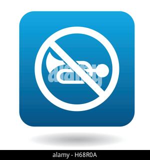 Inscrivez-vous pas de l'icône de trompette, le style simple Illustration de Vecteur