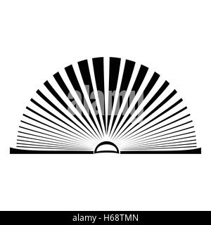 Livre ouvert avec les pages d'un battement Illustration de Vecteur