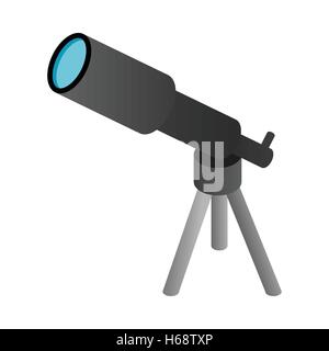L'icône 3D isométrique télescope Illustration de Vecteur