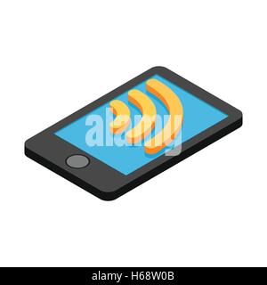 Connexion Internet Wi-fi sur un smartphone Illustration de Vecteur