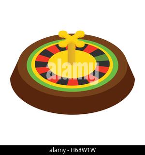 Casino Roulette, symbole icône 3D isométrique Illustration de Vecteur