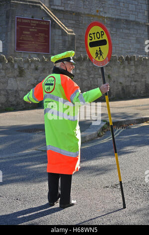 Une lucette dame à Falmouth, Royaume-Uni Banque D'Images