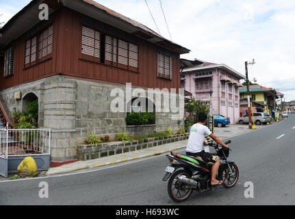 Beaux vieux bâtiments en ville patrimoine Taal Batangas, Philippines. Banque D'Images