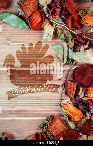 Image composite de silhouette d'oiseau de la turquie Banque D'Images