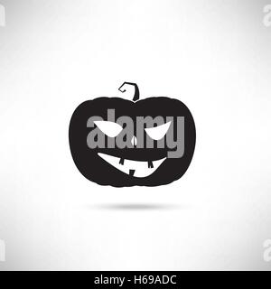 Silhouette noire de citrouille Illustration de Vecteur