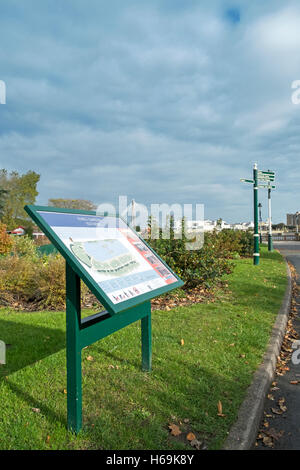 Un grand angle vue verticale de Southport, Merseyside, Royaume-Uni. Banque D'Images