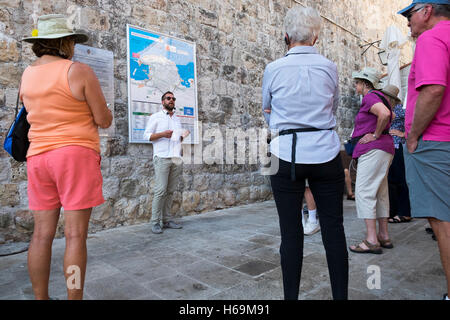 Dubrovnik, situé le long de la côte Dalmate en Croatie, est connue comme la "Perle de l'Adriatique' et sa vieille ville est à l'UNESCO ne Banque D'Images