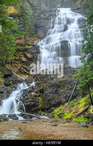 Morrell Creek Falls dans la région de Lolo National forêt près de seeley lake, Montana Banque D'Images