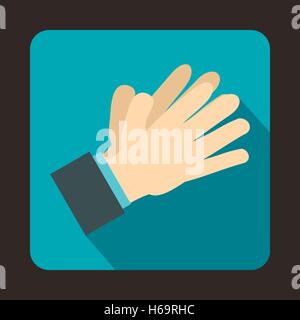 Mains Mains applaudissant, icône de style plat Illustration de Vecteur