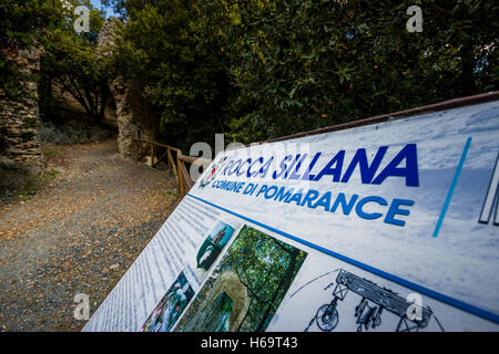 Rocca Sillana Rocca, Volterra, Pisa - Italie, forteresse construite au XII siècle Banque D'Images