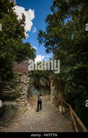 Rocca Sillana Rocca, Volterra, Pisa - Italie, forteresse construite au XII siècle Banque D'Images