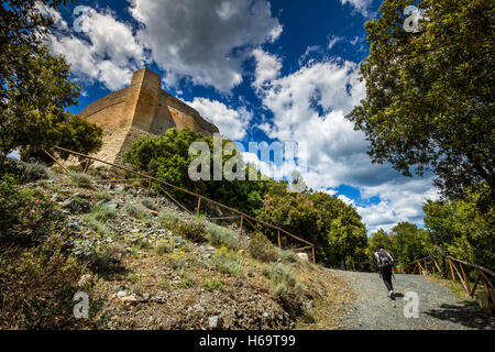 Rocca Sillana Rocca, Volterra, Pisa - Italie, forteresse construite au XII siècle Banque D'Images
