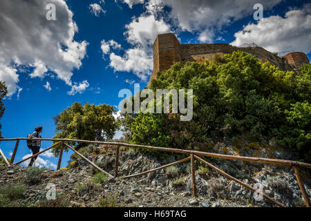 Rocca Sillana Rocca, Volterra, Pisa - Italie, forteresse construite au XII siècle Banque D'Images