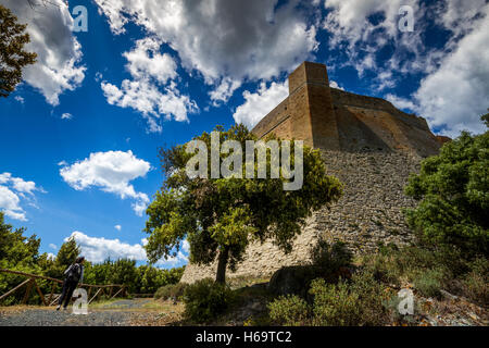 Rocca Sillana Rocca, Volterra, Pisa - Italie, forteresse construite au XII siècle Banque D'Images