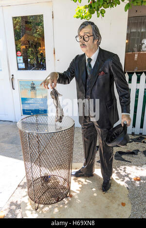 Funny statue, l'un des nombreux sur l'affichage autour de Key West, Floride. Banque D'Images