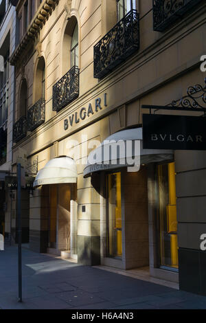 Le Bulgari Boutique dans la ville de Sydney Banque D'Images