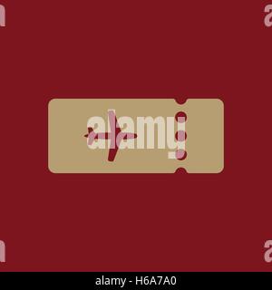 L'icône avion ticket vierge. Symbole de voyage. Télévision Illustration de Vecteur