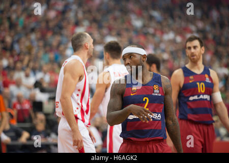 BELGRADE, SERBIE - 26 OCTOBRE : tyrese Rice de Lassa de Barcelone en action au cours de la Turkish Airlines EuroLeague 2016/2017 Saison régulière Journée 3 match entre Crvena Zvezda Banque D'Images