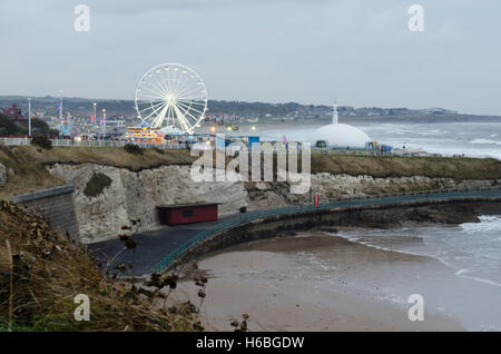 Roker Beach & Park Cliffe, Sunderland, lors de Sunderland Illuminations 2016 Banque D'Images