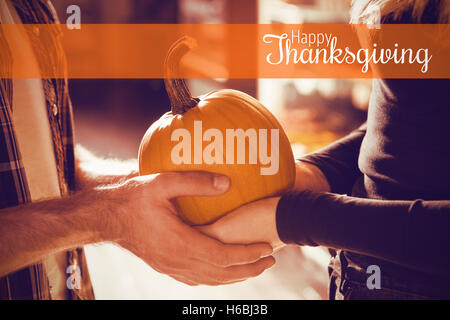 Image composite du texte message d'action de grâce Banque D'Images