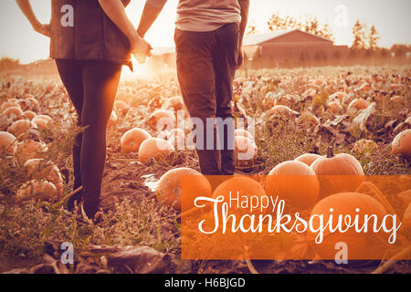 Image composite du texte message d'action de grâce Banque D'Images