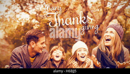 Image composite de joyeux thanksgiving day message Banque D'Images