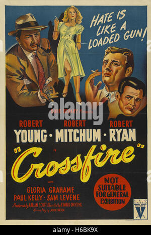 - Crossfire - Affiche de film Banque D'Images