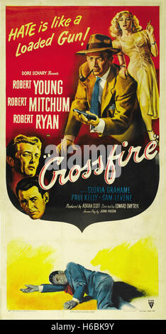 - Crossfire - Affiche de film Banque D'Images