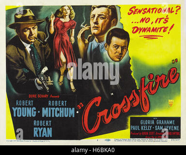 - Crossfire - Affiche de film Banque D'Images