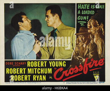 - Crossfire - Affiche de film Banque D'Images