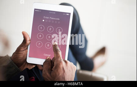 Entrez le code système de sécurité Concept Banque D'Images