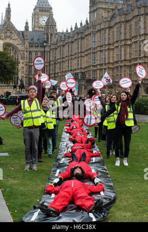 Des militants d'avion et d'autres stupides,manifester contre la décision du gouvernement de construire une troisième piste à Heathrow airport Banque D'Images