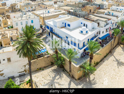 La Médina de Sousse est plein de magasins et d'échoppes traditionnelles, construit en style arabe Banque D'Images