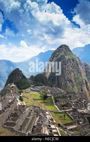 Machu Picchu et Huayna Picchu mountain Banque D'Images