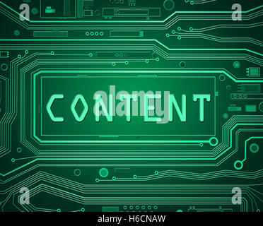 Concept de contenu. Banque D'Images