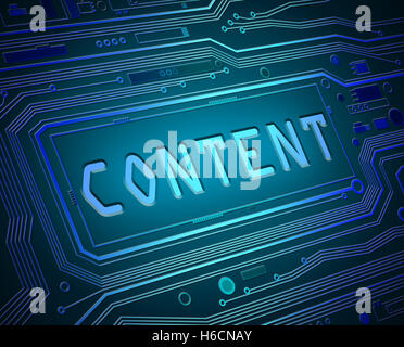 Concept de contenu. Banque D'Images