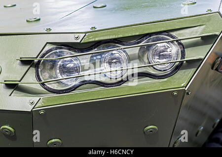 Les véhicules militaires blindés avant Detail - Phare Banque D'Images