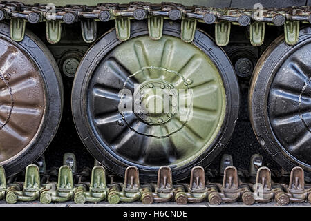 Armored char militaire détaillée. Les couleurs de l'Armée de Caterpillar. Banque D'Images