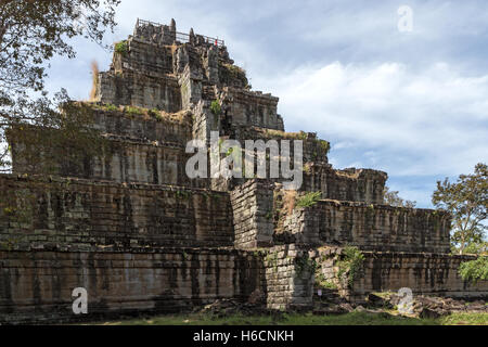 Prasat Prang, temple de Prasat Thom, Koh Ker, alias Chok Gargyar, Siem Reap, Cambodge. Construit en 921 Banque D'Images