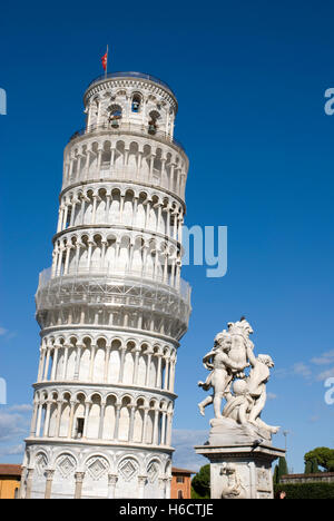 Le Campanile, Tour de Pise, l'UNESCO World Heritage, Pise, Toscane, Italie, Europe Banque D'Images