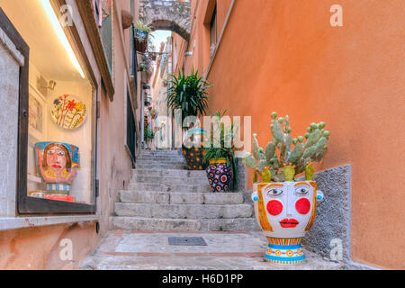 Taormina, Messine, Sicile, Italie Banque D'Images