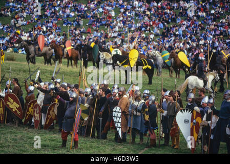 Bataille de Hastings, re-enactment. 1066. L'Angleterre. UK Banque D'Images