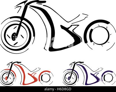 Silhouette Moto Illustration de Vecteur