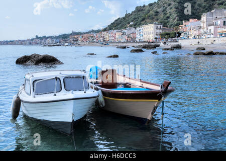 Giardini Naxos, Messine, Sicile, Italie Banque D'Images