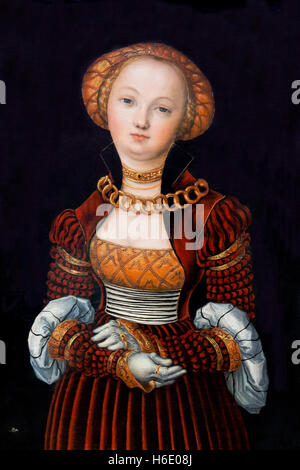 Portrait d'une femme, par Lucas Cranach l'Ancien, vers 1525, Banque D'Images