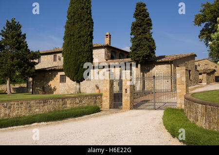 Maison de campagne typique en Toscane Banque D'Images