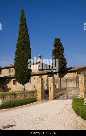 Maison de campagne typique en Toscane Banque D'Images