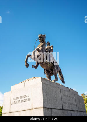Le général Andrew Jackson dans le quartier français, la Nouvelle Orléans USA à Jackson Square Banque D'Images